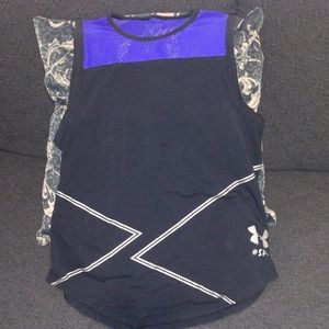 Under Armour black and purple tank. Size M/L